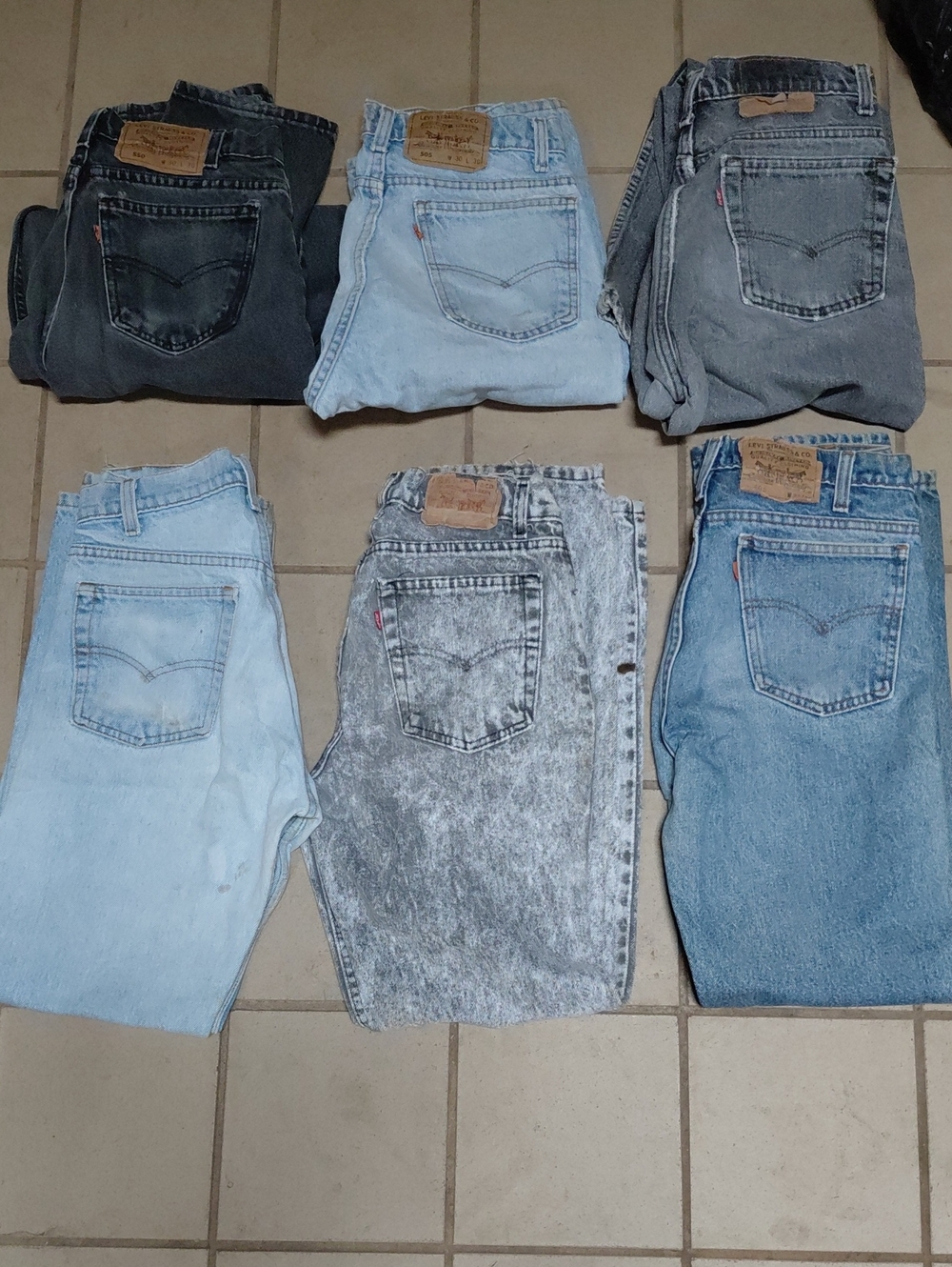 Levi's Men's Straight Jeans - Light Blue, Medium Blue, Dark Blue & Gray Washes